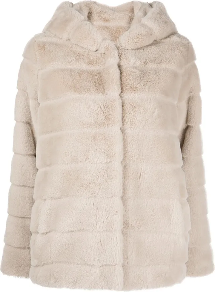 Hooded Faux-Fur Coat