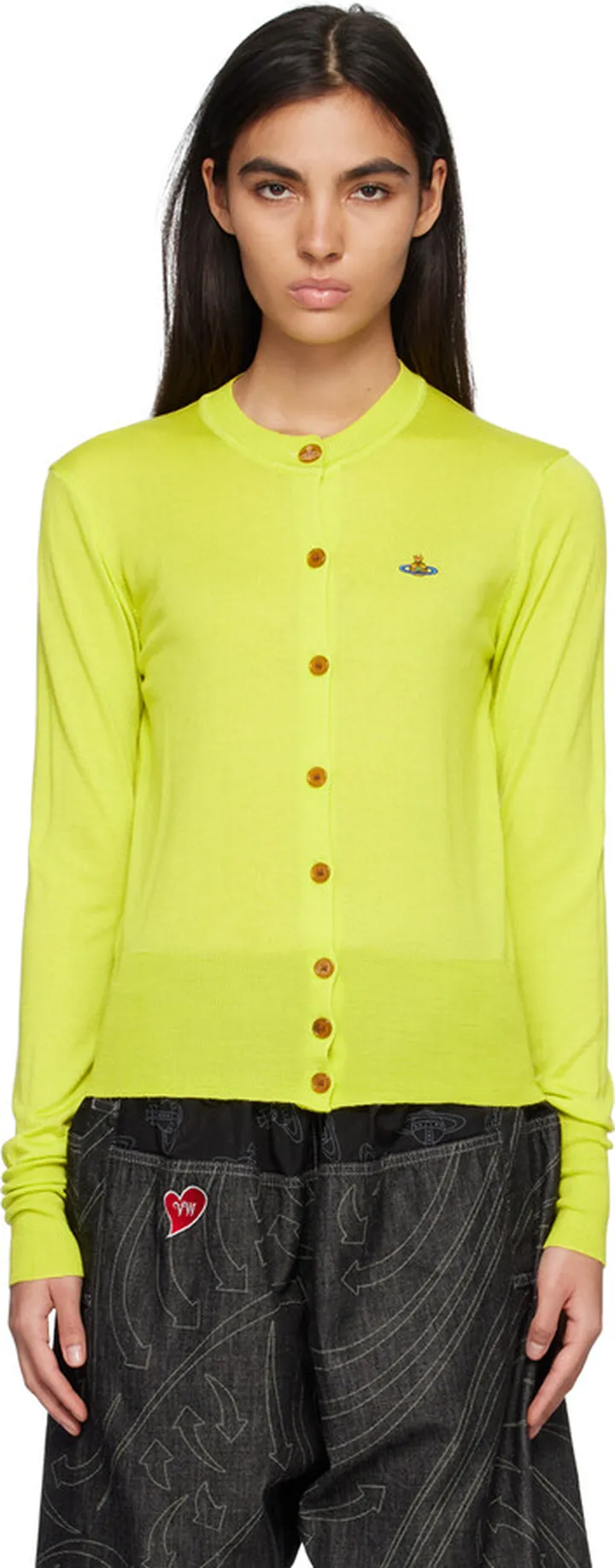 Vivienne Westwood Yellow Bea Cardigan