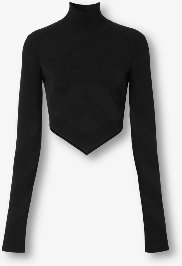Burberry Viscose Blend Turtleneck Top Size: XS