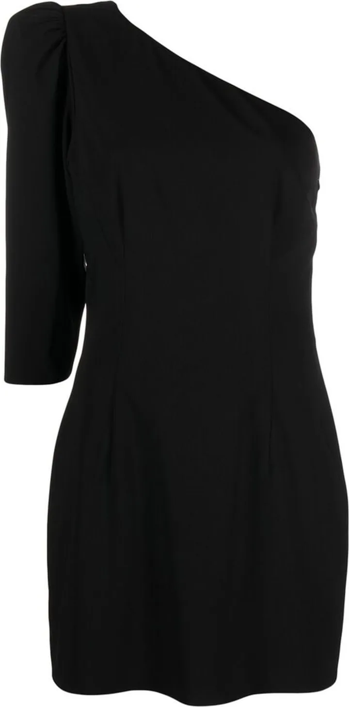 Logo-Plaque One-Shoulder Dress