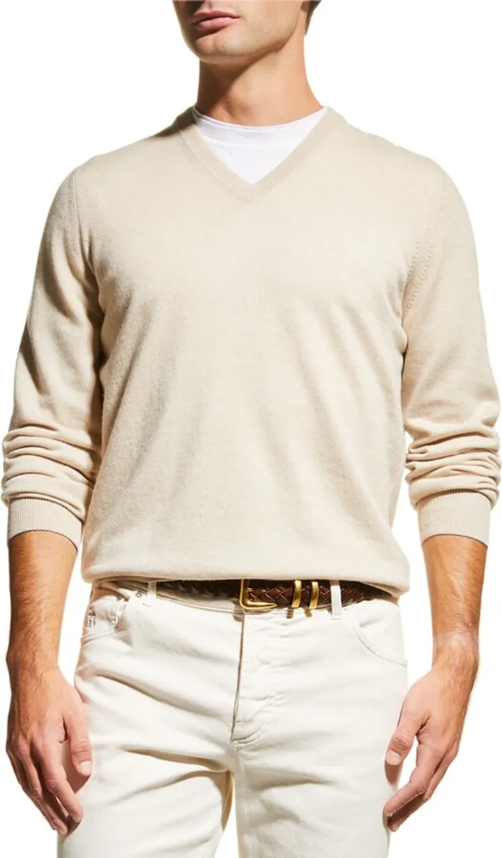 Men's Cashmere V-Neck Sweater