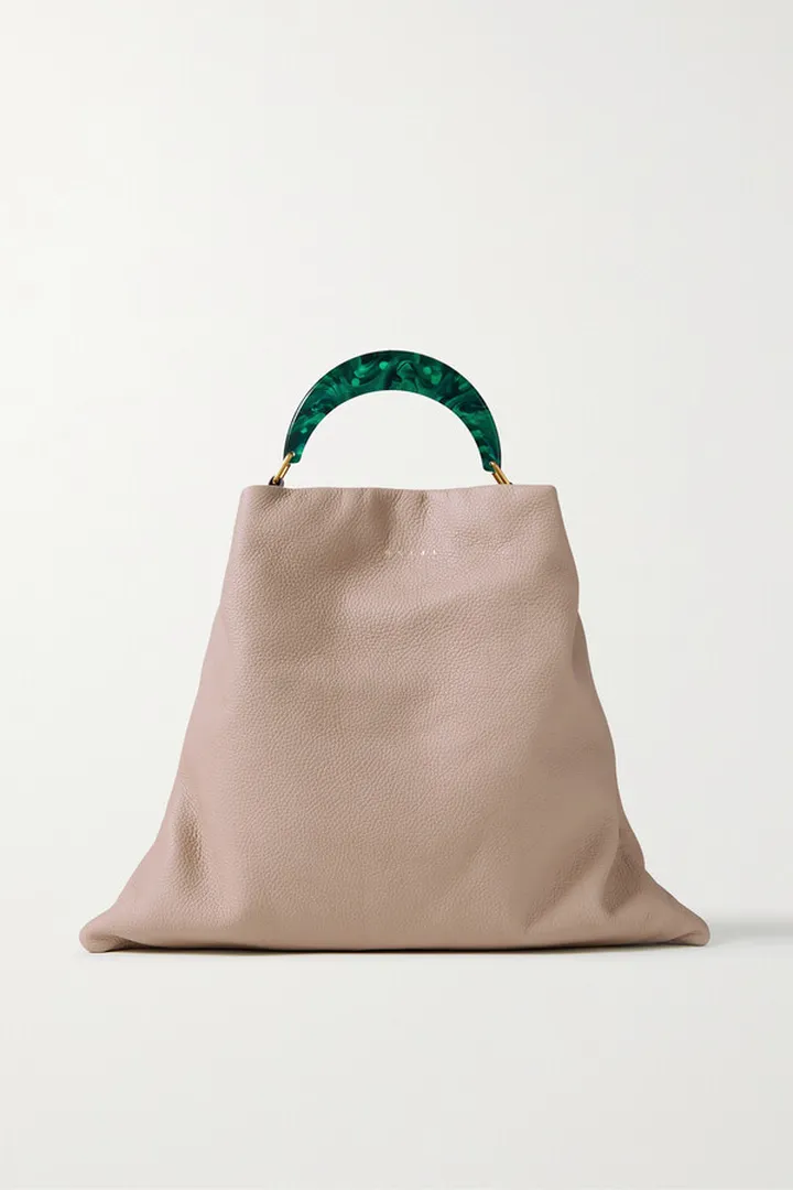 Marni - Venice Medium Textured-leather Tote - Brown
