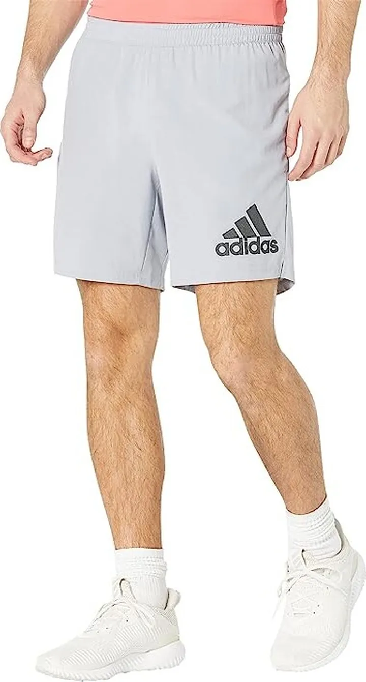 adidas Run It 7 Shorts (Halo Silver) Men's Clothing