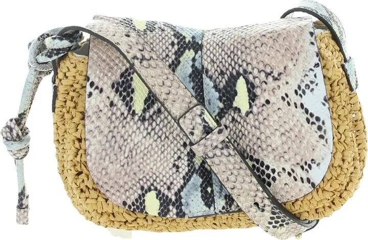 Bonne Womens Paper Leather Shoulder Handbag