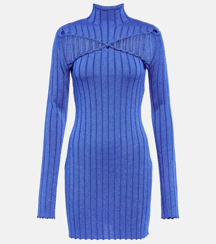 Braided wool minidress