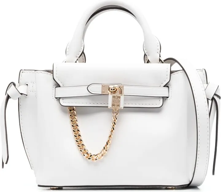 Logo-Plaque Leather Tote Bag