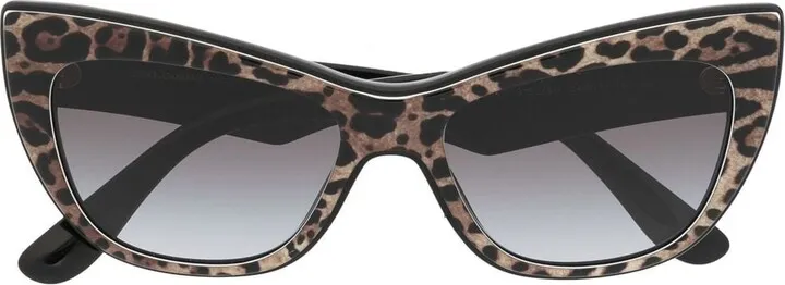 Leopard-Print Cat-Eye Sunglasses