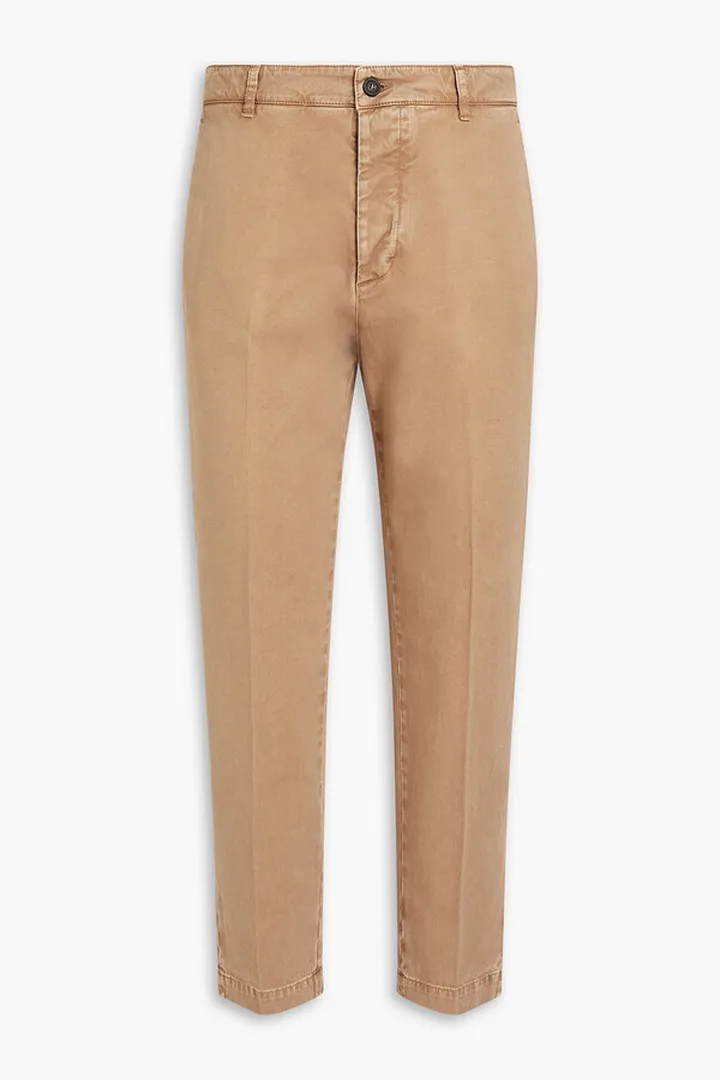Cotton-blend gabardine chinos