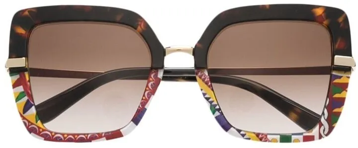 Half Print square-frame sunglasses