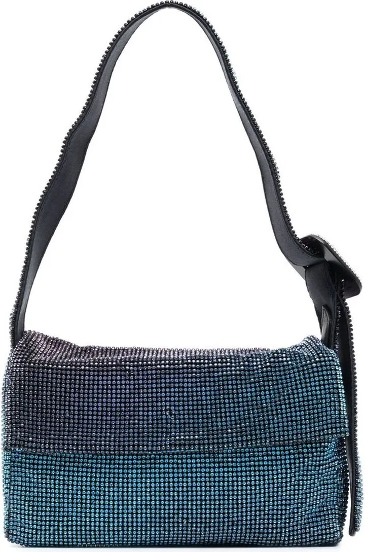 Crystal-Embellished Shoulder Bag