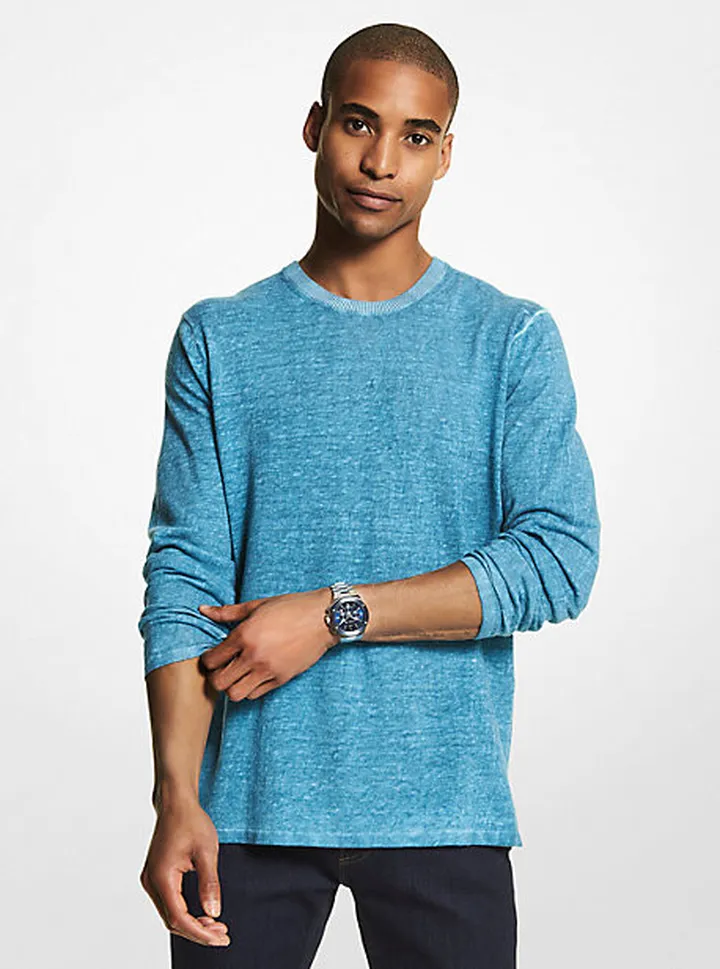 Linen and Cotton Blend Sweater