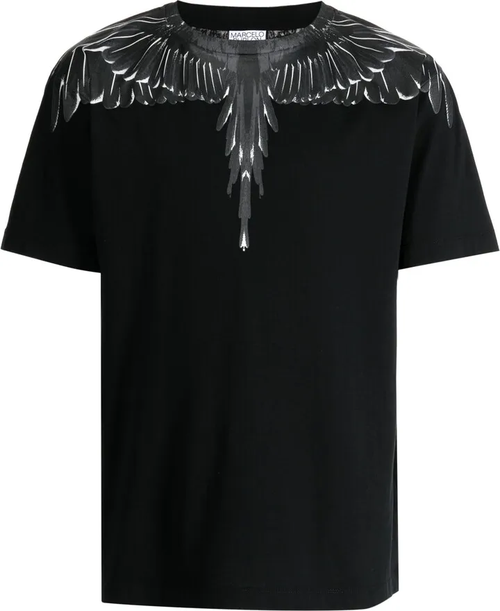 Wings-print cotton T-shirt