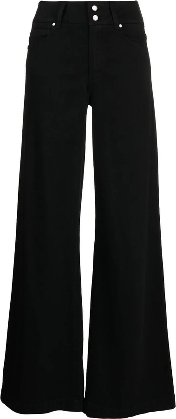 Harper Double-Buttoned Wide-Leg Jeans
