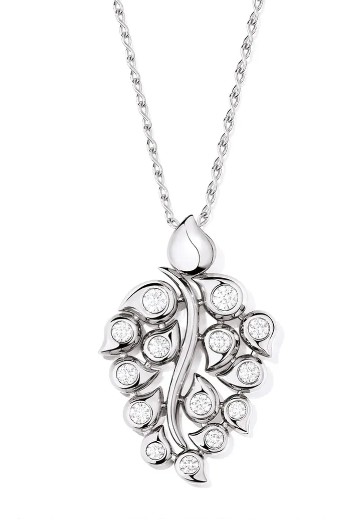 Snowflakes 18k White Gold Diamond Pendant