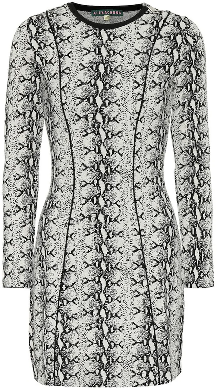 Snakeskin-printed minidress