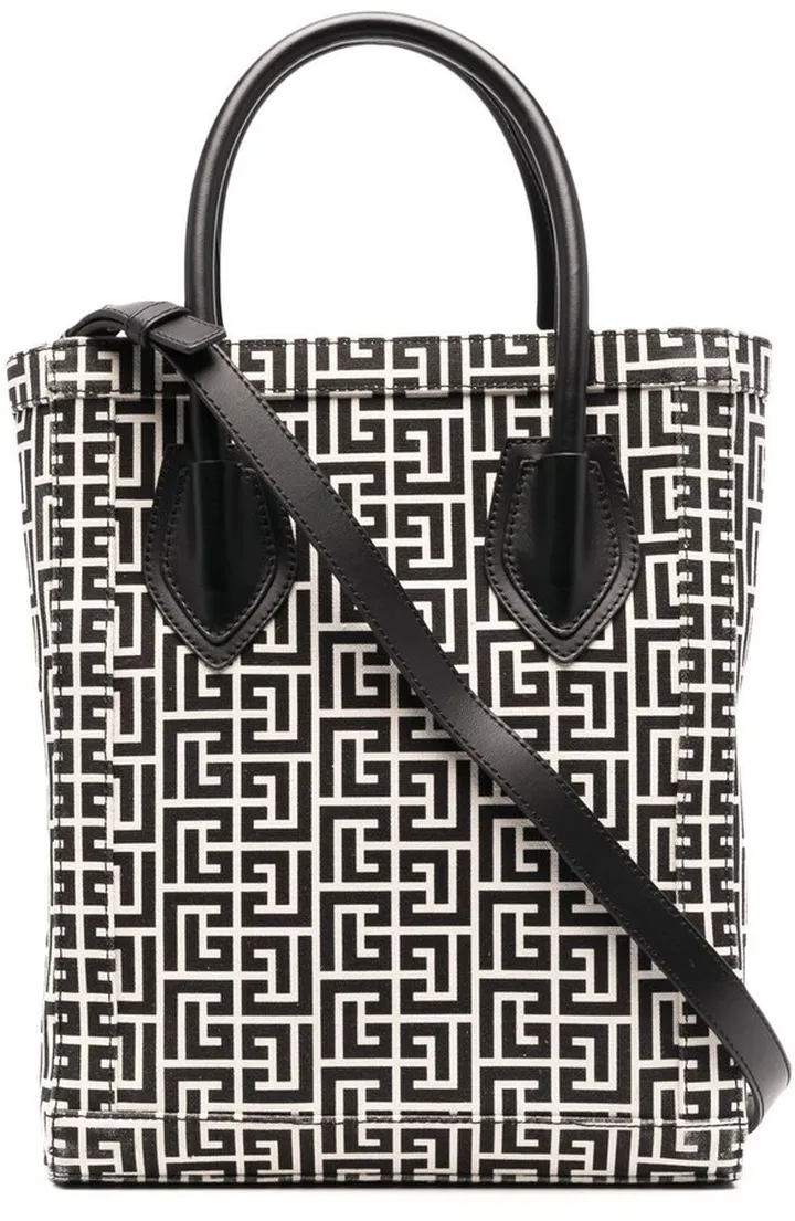 Monogram-Pattern Tote Bag