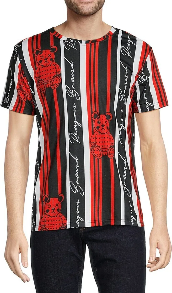 Striped Teddy Graphic Tee