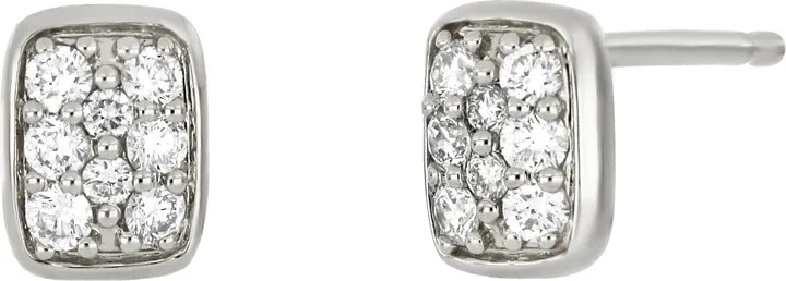 18K White Gold Diamond Stud Earrings - 0.25ct.