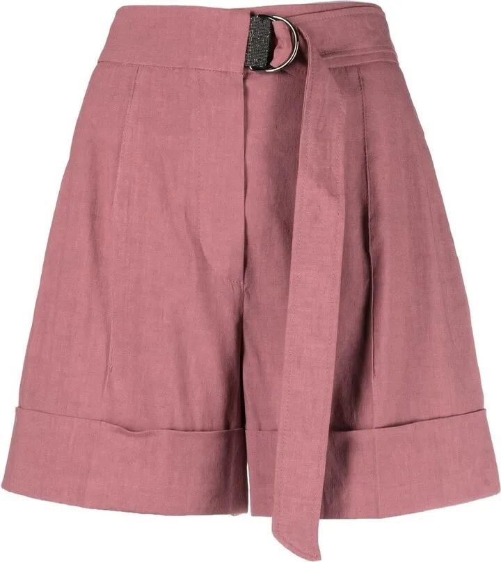 thigh-length Bermuda shorts