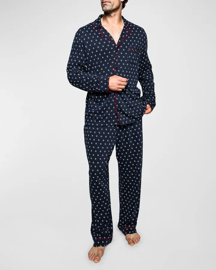 Men's Pima Foulard 2-Piece Pajama Set