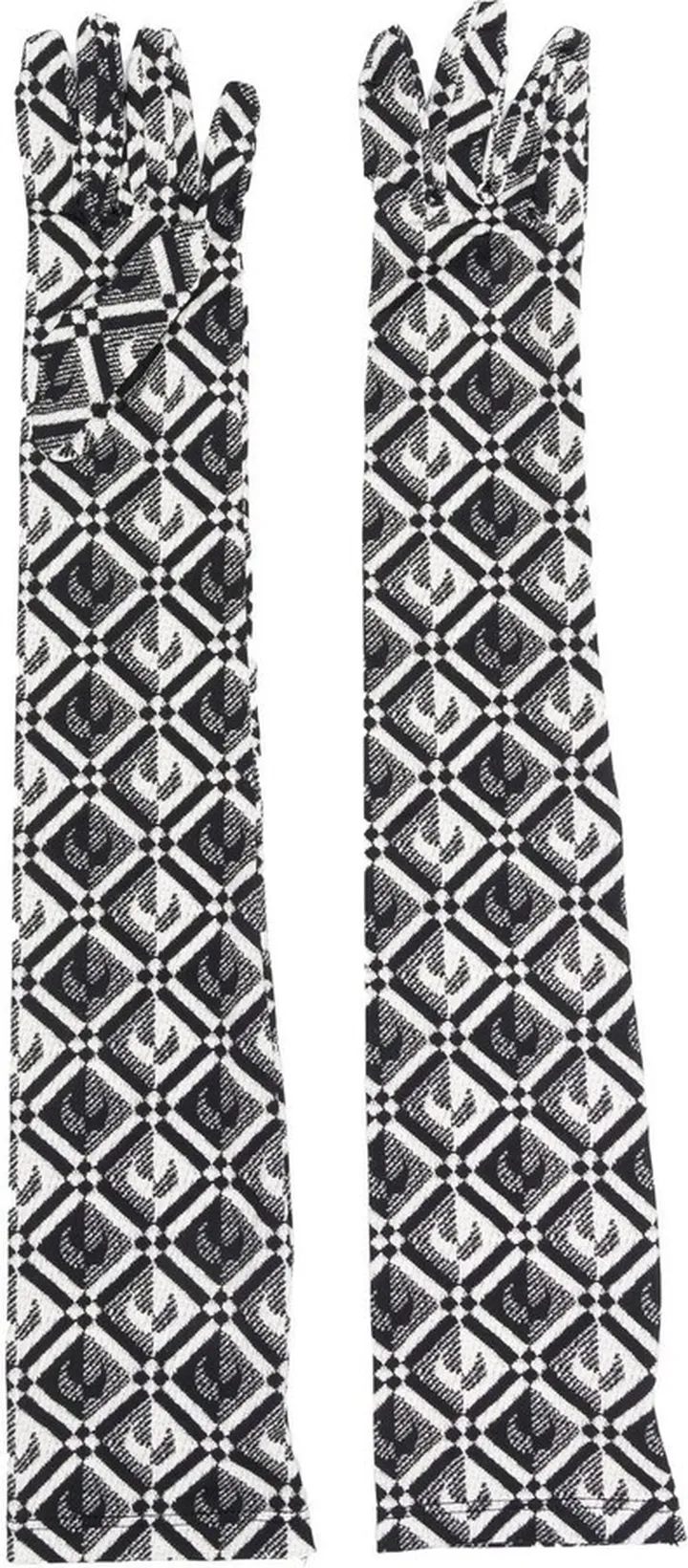 Logo-Print Elbow-Length Gloves