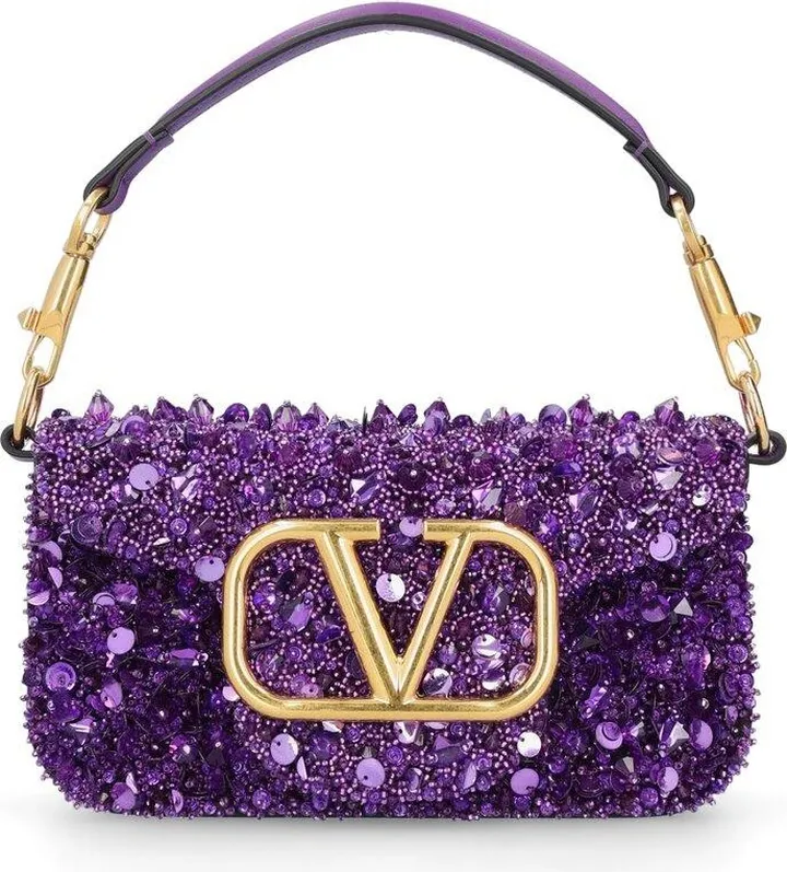 Locò Embellished Foldover Top Shoulder Bag