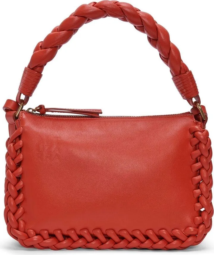 Braid small leather tote bag