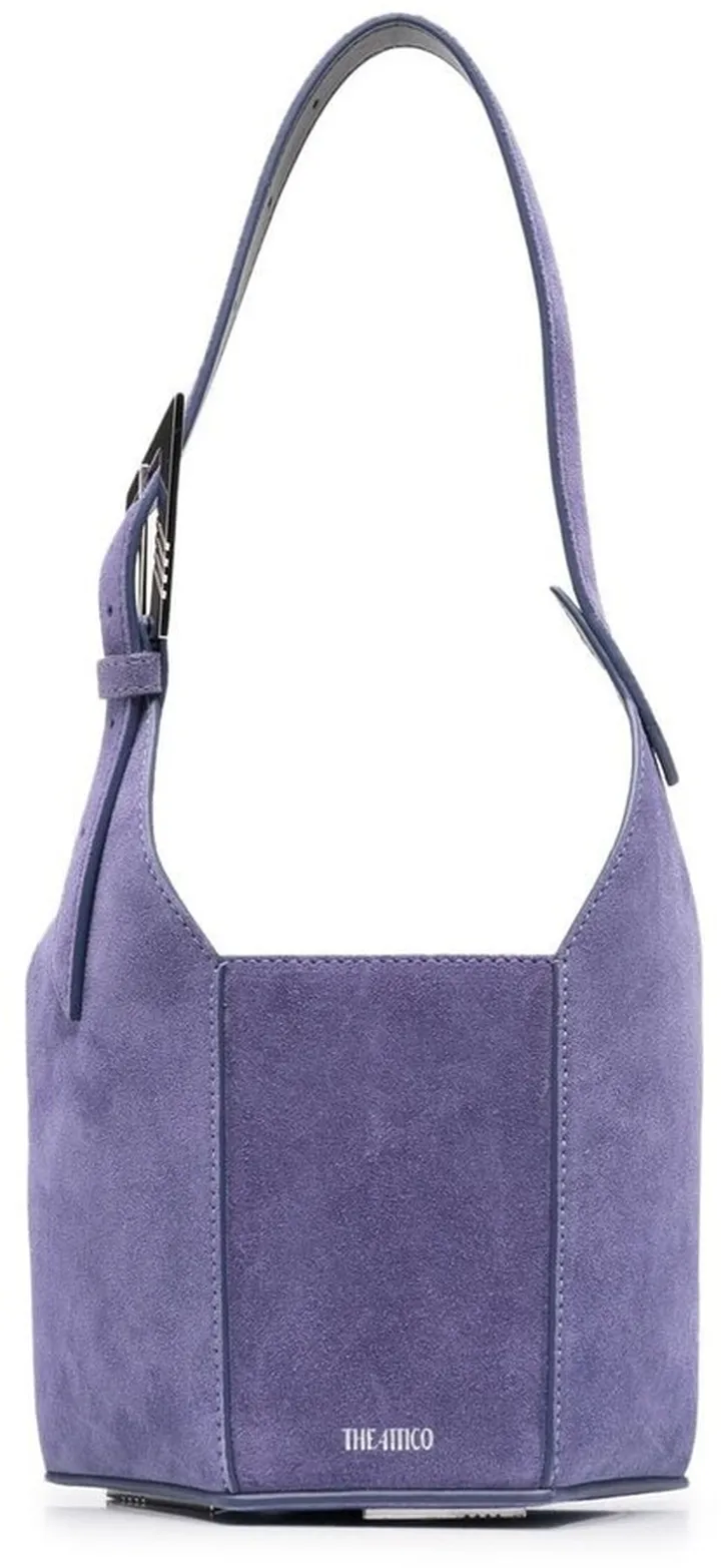 Logo-Detail Suede Tote Bag