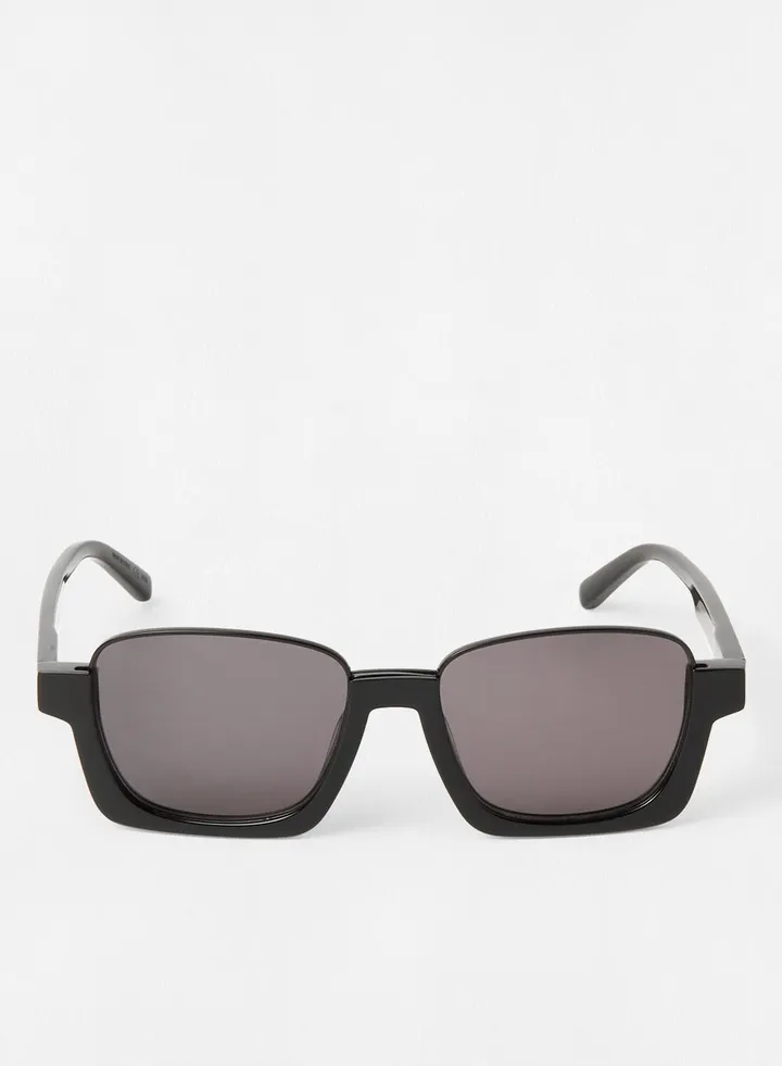 Men's Rectangular Semi-Rimless Sunglasses