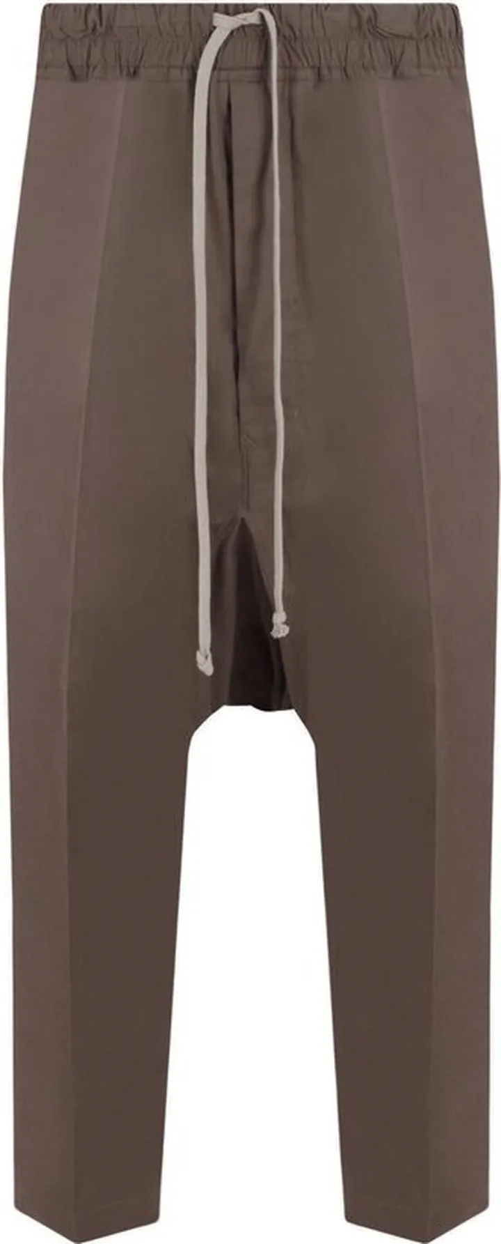 Rick Owens Drop-Crotch Detailed Cropped Trousers