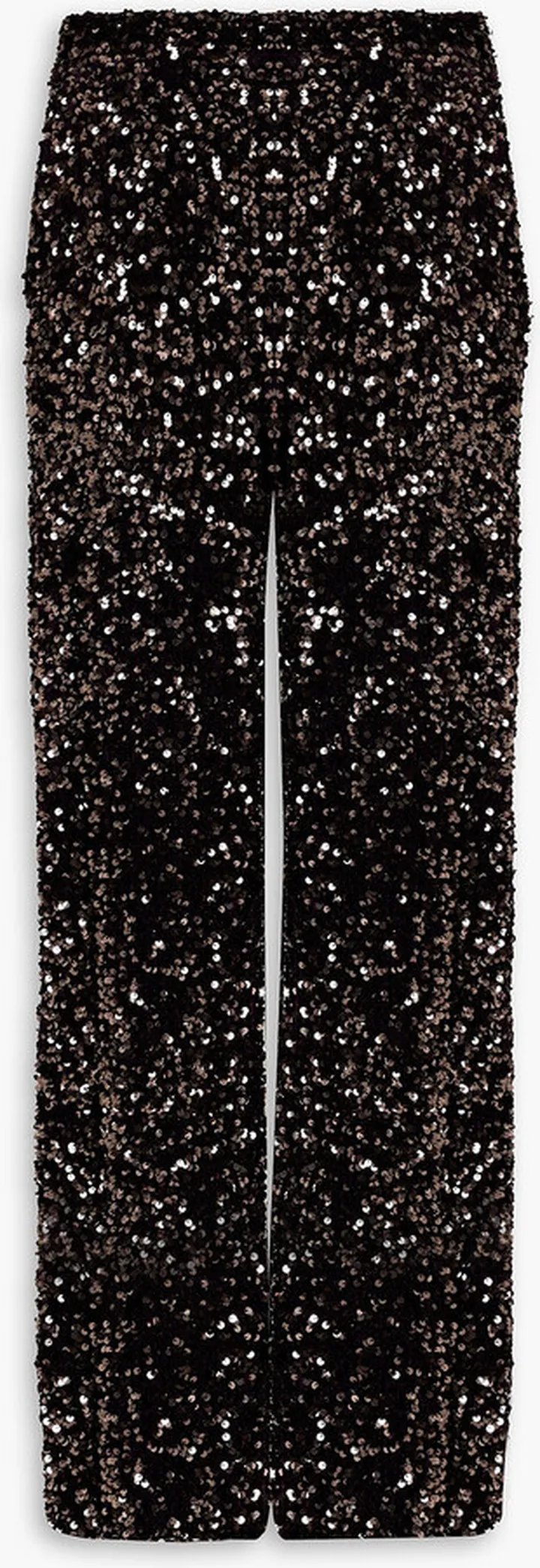Sequined velvet wide-leg pants