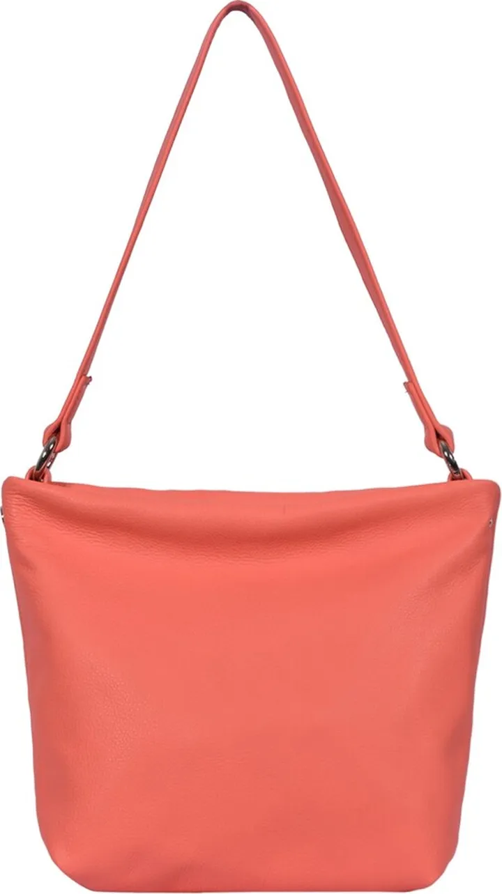 Owen Barry - Leather Shoulder Bag Cookie - Coral