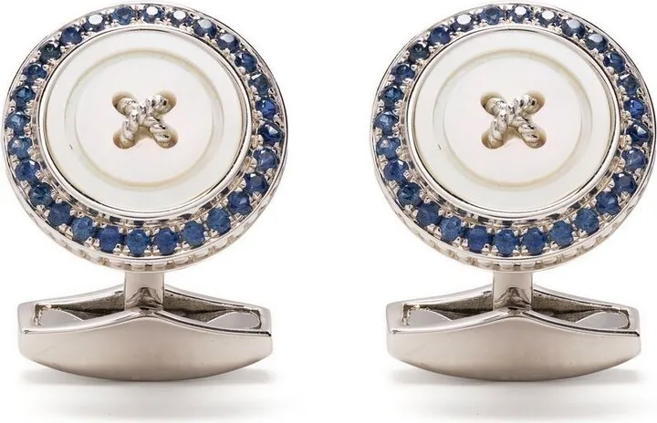 Crystal-Embellished Cufflinks