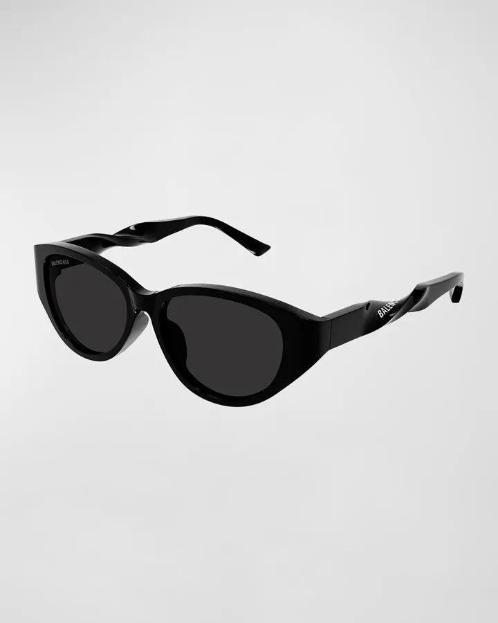 Twisted Round Acetate Sunglasses