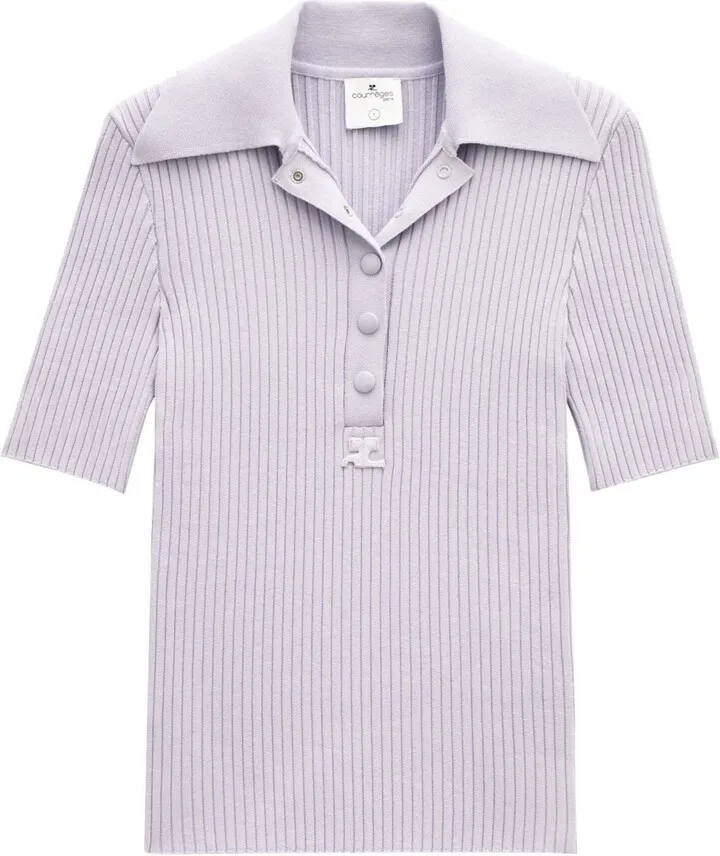 Ribbed Polo Top