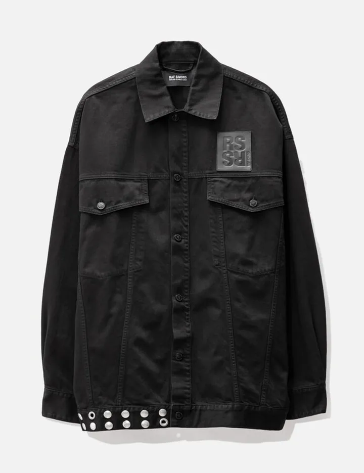 Leather Fringe Denim Jacket