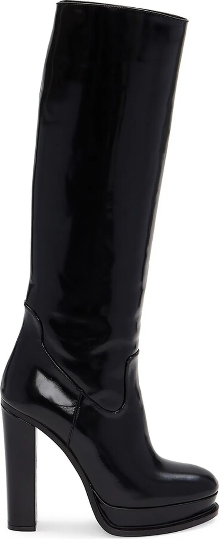 Leather Platform Tall Boots