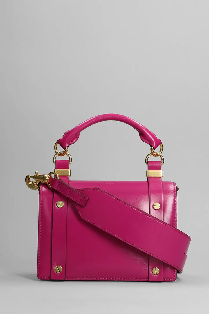 Hand Bag In Viola Leather