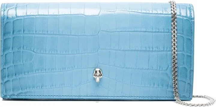 Skull-Stud Leather Shoulder Bag