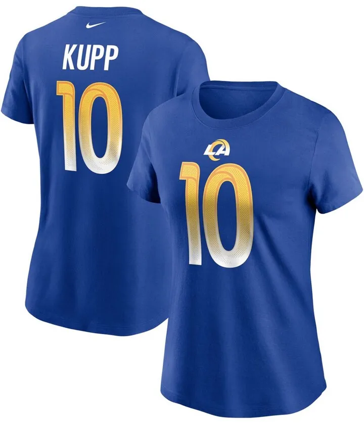 Women's Cooper Kupp Royal Los Angeles Rams Name Number T-shirt