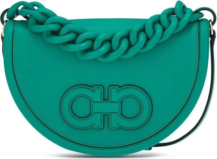 Aura logo patch shoulder bag