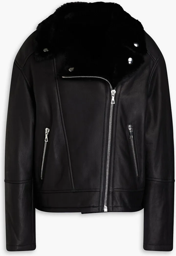 Shearling biker jacket