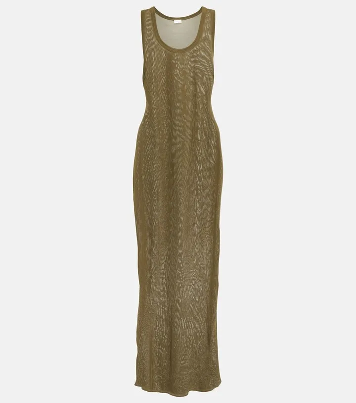 Semi-sheer maxi dress