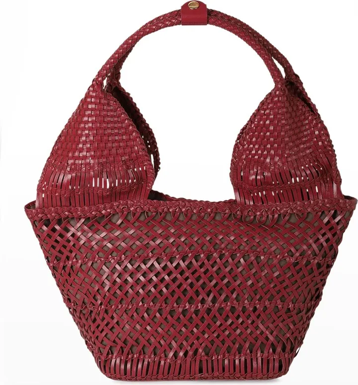 Margarita Cutout Woven Leather Shoulder Bag