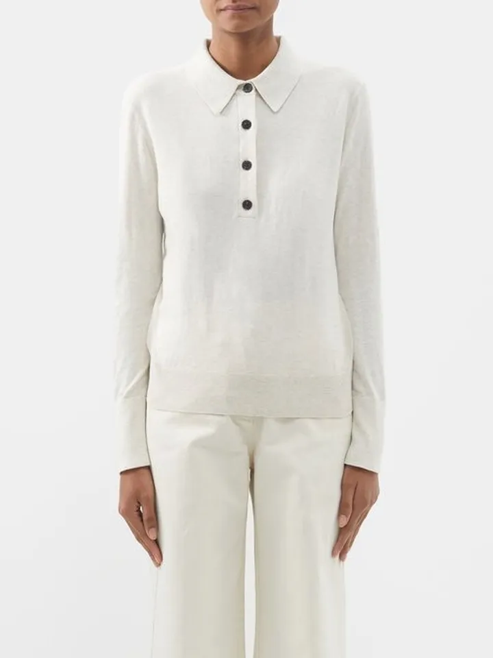 Josie Cotton-blend Polo Shirt