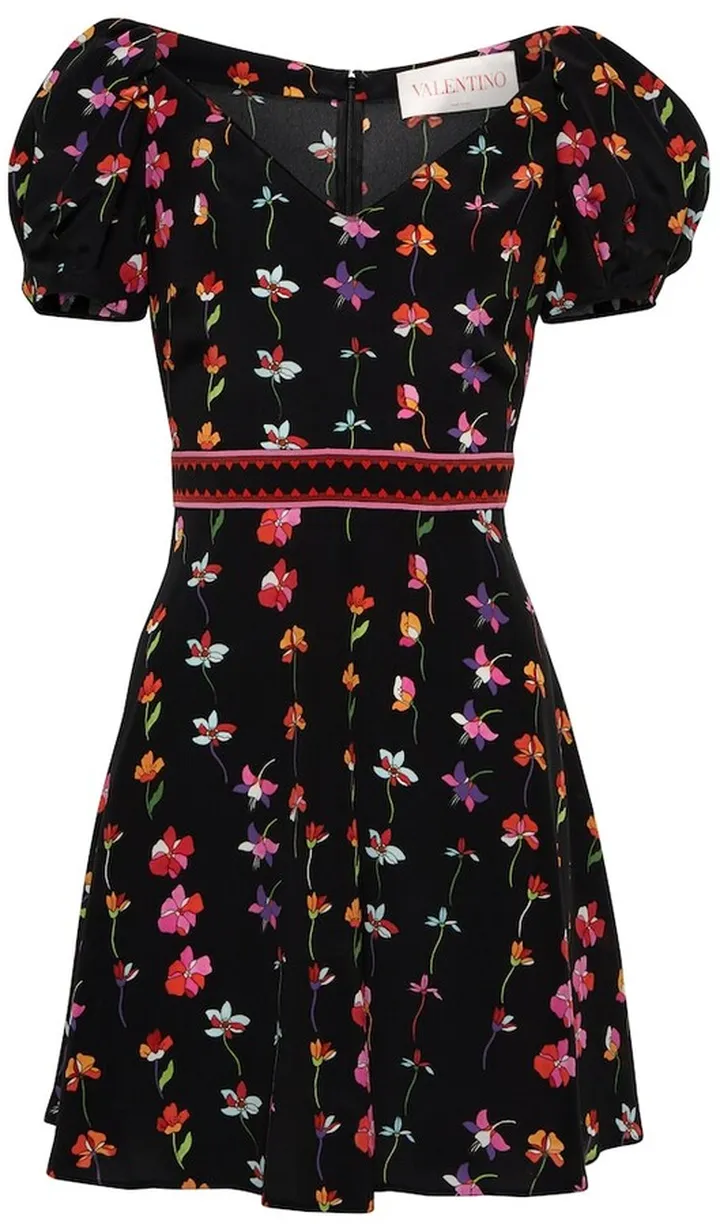 Floral silk minidress