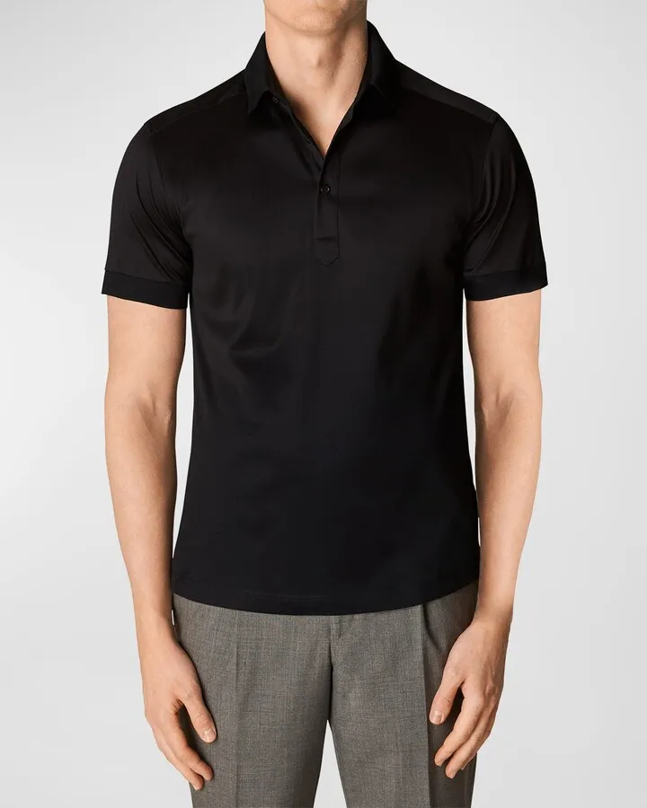 Men's Contemporary Fit Filo di Scozia Jersey Polo Shirt