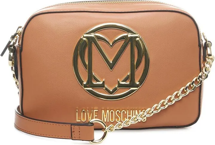 Love Moschino Logo Plaque Zipped Crossbody Bag