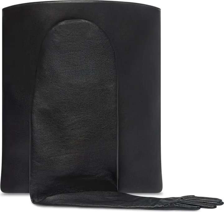 Glove leather tote bag