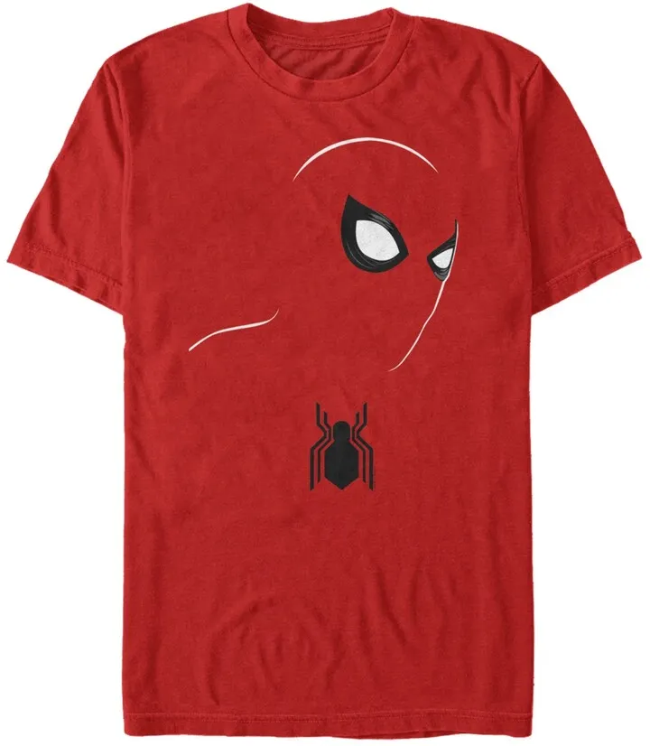 Marvel Men's Spider-Man Big Face Silhouette Costume Short Sleeve T-Shirt